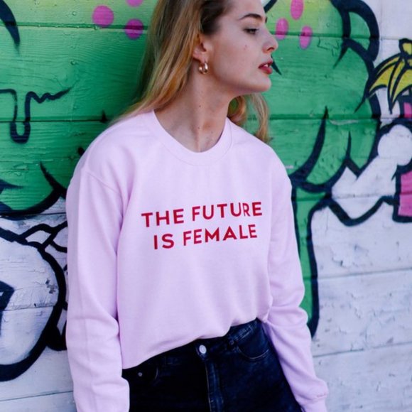 The Future Is Female Pink Sweatshirt - Picture 2 of 4